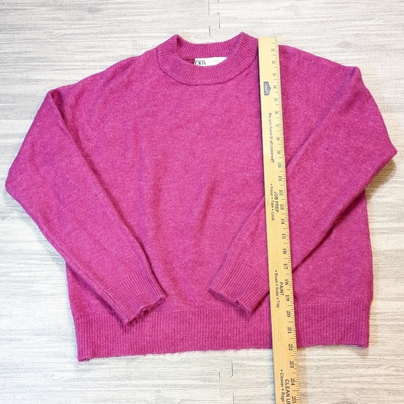 Zara Alpaca & Wool Blend Mock-Neck Pullover Sweater, Soft, Cozy, Warm, Sz S - Picture 7 of 11